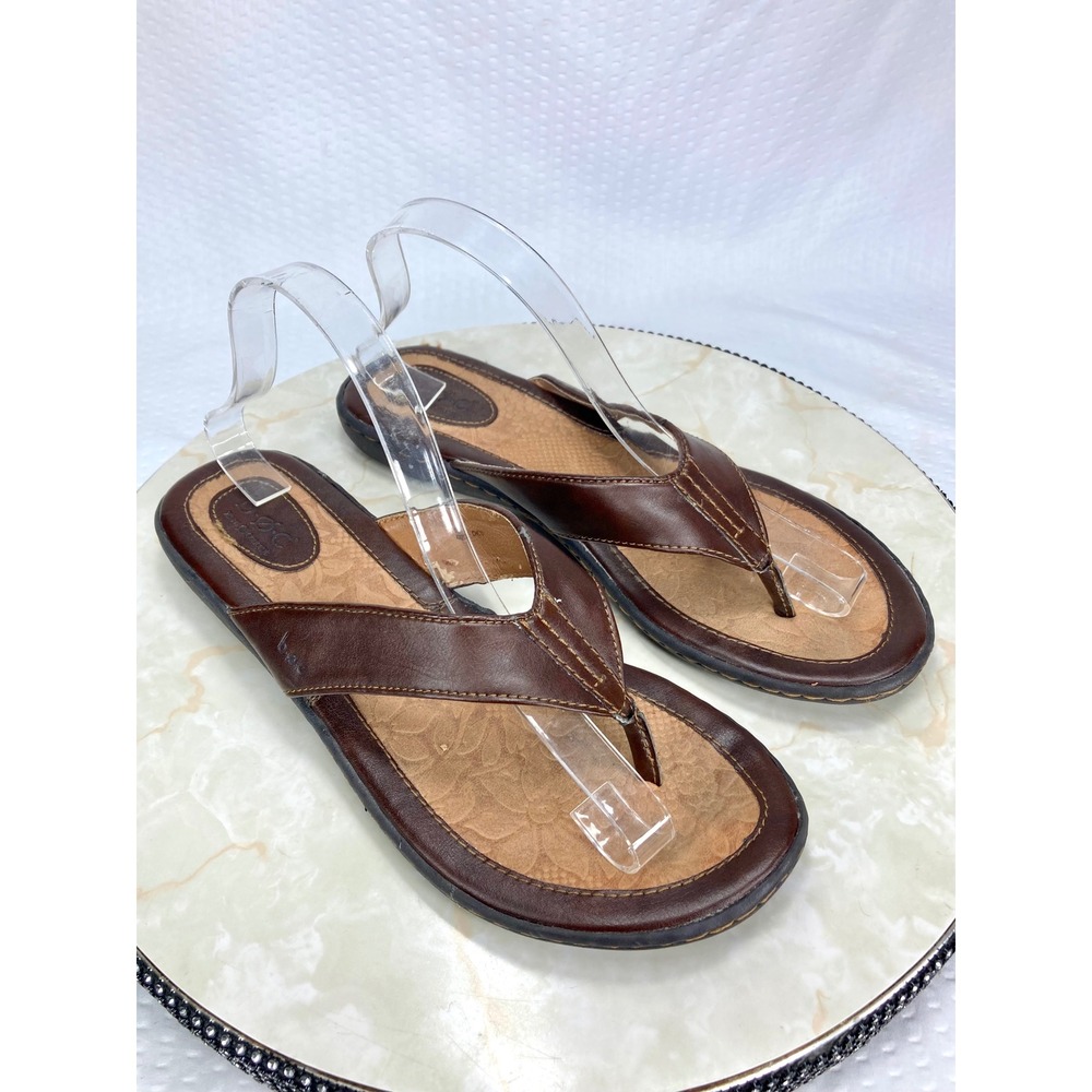 b.o.c. Born Concept Thong Sandals Women 10 Brown Summer Comfort Vacay Flip Flops